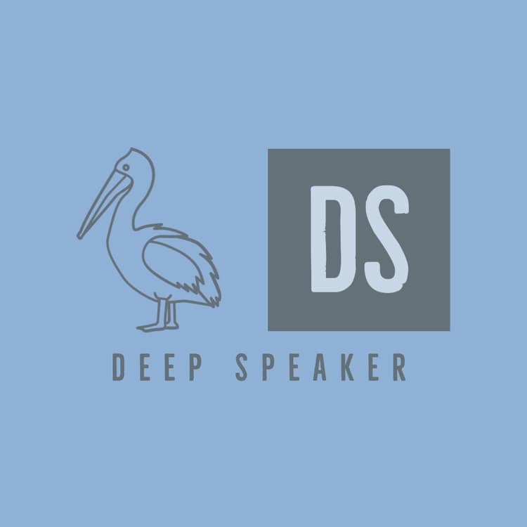 Original Deep Speaker pelican and DS artwork, Blue note edition